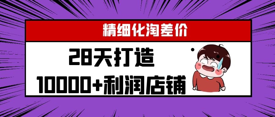 Yl精细化淘差价28天打造10000+利润店铺,精细化选品项目(附软件)-项目资源库