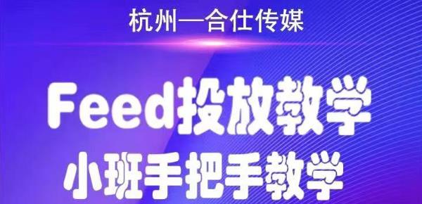合仕传媒Feed投放教学，手把手教学，开车烧钱必须自己会-项目资源库
