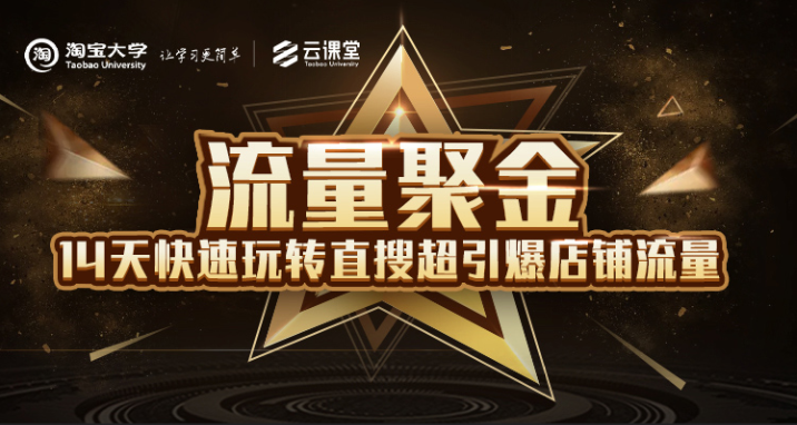 淘宝大学:流量聚金14天快速玩转直搜,超引爆店铺流量,价值8800元-项目资源库