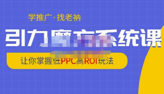 老衲·引力魔方系统课，让你掌握低PPC高ROI玩法，价值299元-项目资源库