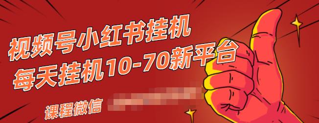 视频号小红书抖音挂机项目，小白无脑操作，按照要求来，单号每天几十米-项目资源库
