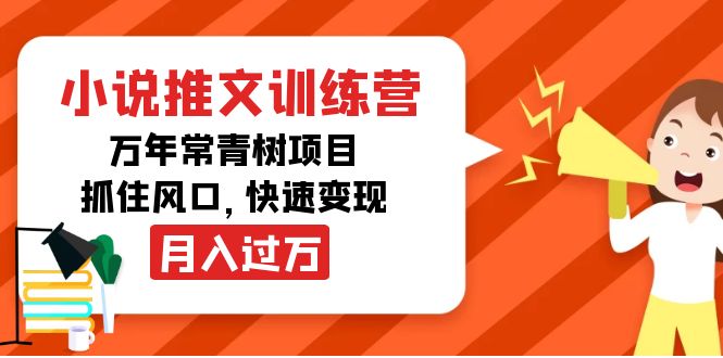 小说推文训练营，万年常青树项目，抓住风口，快速变现月入过万-项目资源库