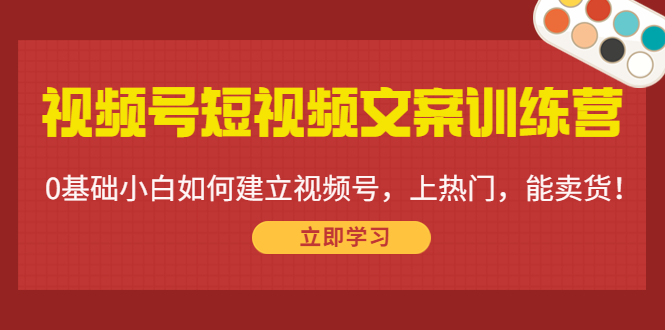 视频号短视频文案训练营：0基础小白如何建立视频号，上热门，能卖货！-项目资源库