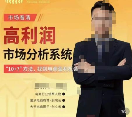 市场看清·高利润市场分析系统-10+7找到电商盈利机会-项目资源库