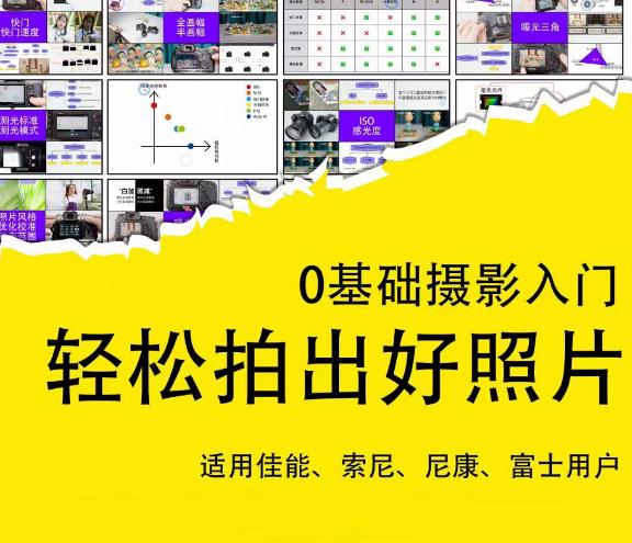 0基础摄影入门,轻松拍出好照片(适用佳能、索尼、尼康、富士用户)-项目资源库