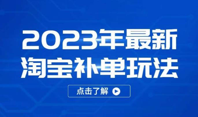 2023年最新淘宝补单玩法,18节课让教你快速起新品,安全不降权-项目资源库