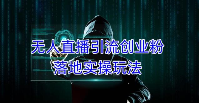 外面收费3980的无人直播引流创业粉落地实操玩法,单日引100+精准创业粉-项目资源库