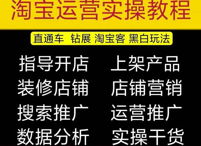 2023淘宝开店教程0基础到高级全套视频网店电商运营培训教学课程-项目资源库
