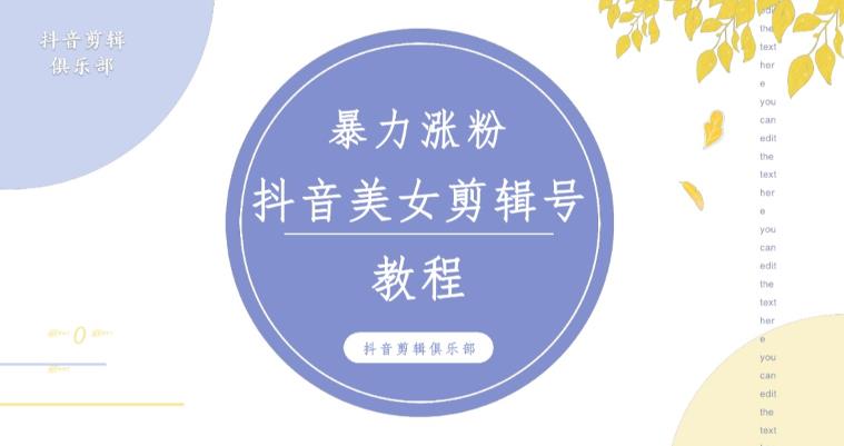 抖音快手暴力涨粉美女混剪视频教程,百分百过原创图片教程!附带违规申诉方法-项目资源库