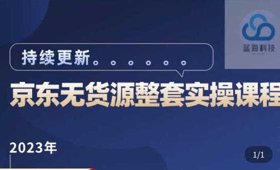 蓝七·2023京东店群整套实操视频教程,京东无货源整套操作流程大总结,减少信息差,有效做店发展-项目资源库