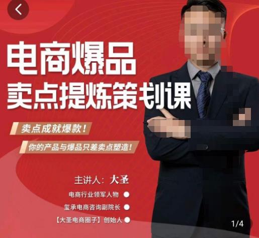 大圣·电商标品爆款卖点策划课,标品卖点成就爆款,可落地卖点提炼课-项目资源库