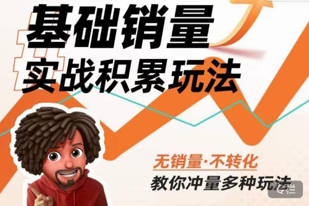 内功丨淘系基础销量实战积累玩法,无销量·不转化,教你冲量多种玩法-项目资源库