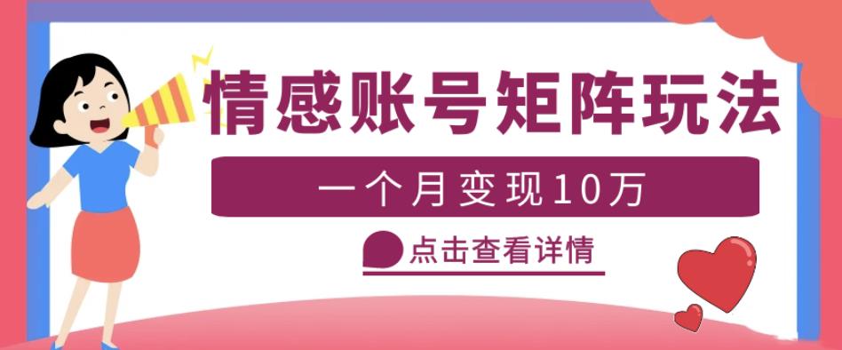 云天情感账号矩阵项目,简单操作,月入10万+可放大(教程+素材)-项目资源库