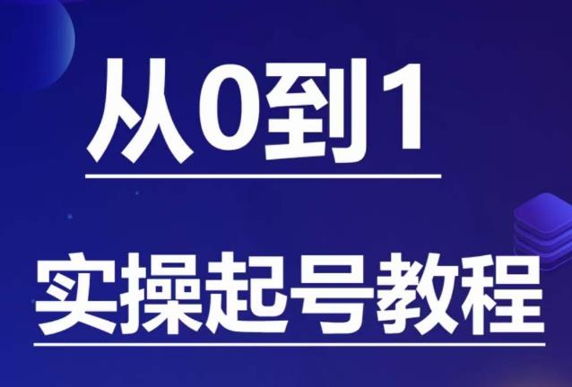 石野·小白起号实操教程，​掌握各种起号的玩法技术，了解流量的核心-项目资源库
