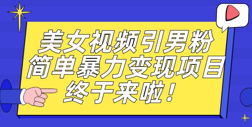 价值3980的男粉暴力引流变现项目，一部手机简单操作，新手小白轻松上手，每日收益500+【揭秘】-项目资源库
