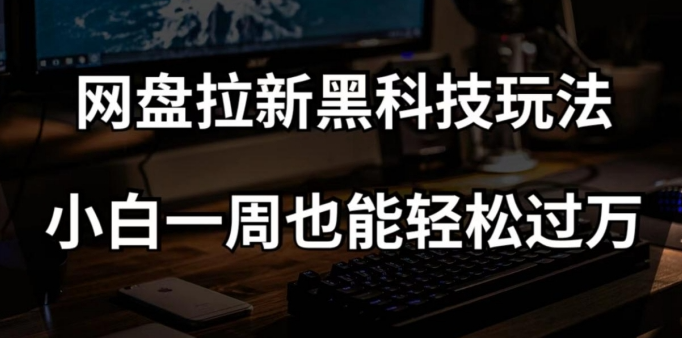 网盘拉新黑科技玩法,小白一周也能轻松过万【全套视频教程+黑科技】【揭秘】