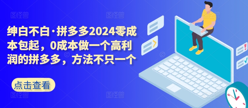 拼多多2024零成本包起，0成本做一个高利润的拼多多，方法不只一个-项目资源库