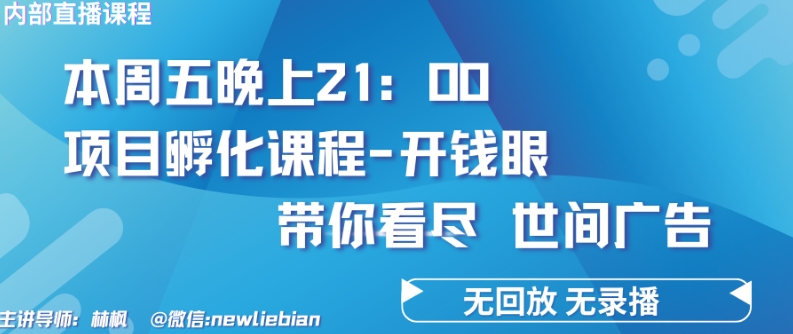 4.26日内部回放课程《项目孵化-开钱眼》赚钱的底层逻辑【揭秘】-项目资源库