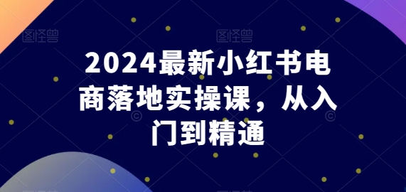 2024最新小红书电商落地实操课，从入门到精通-项目资源库