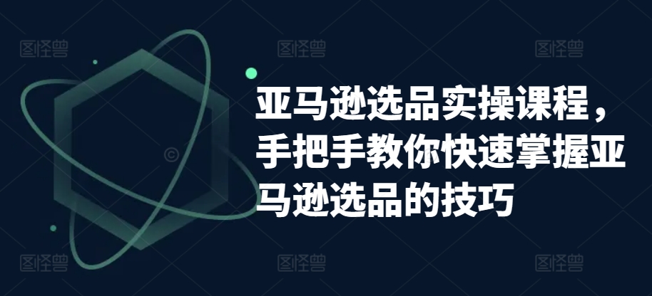 亚马逊选品实操课程，手把手教你快速掌握亚马逊选品的技巧-项目资源库