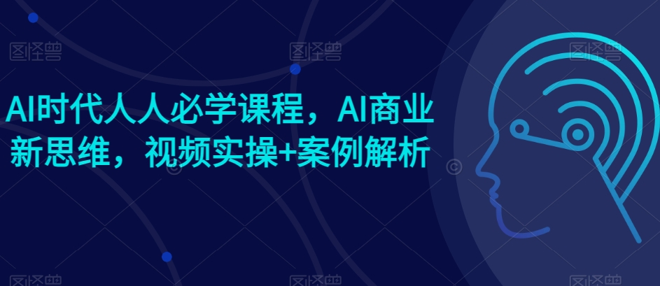 AI时代人人必学课程，AI商业新思维，视频实操+案例解析【赠AI商业爆款案例】-项目资源库