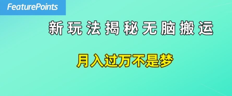 简单操作，每天50美元收入，搬运就是赚钱的秘诀【揭秘】-项目资源库