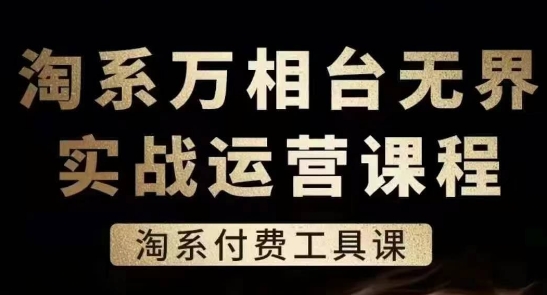 淘系万相台无界实战运营课，淘系付费工具课-项目资源库