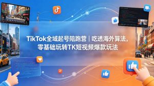 TikTok全域起号陪跑营｜吃透海外算法，零基础玩转TK短视频爆款玩法-项目资源库