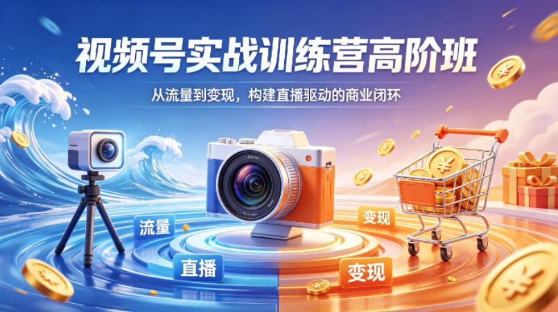 视频号实战训练营高阶班，从流量到变现，构建直播驱动的商业闭环（26年4月）-项目资源库