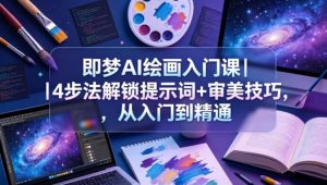即梦AI绘画入门课｜4步法解锁提示词+审美技巧，从入门到精通-项目资源库