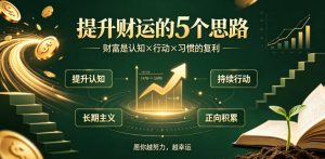付费文章:提升财运的5个思路——财富是认知x行动x习惯的复利,愿你越努力,越幸运-项目资源库