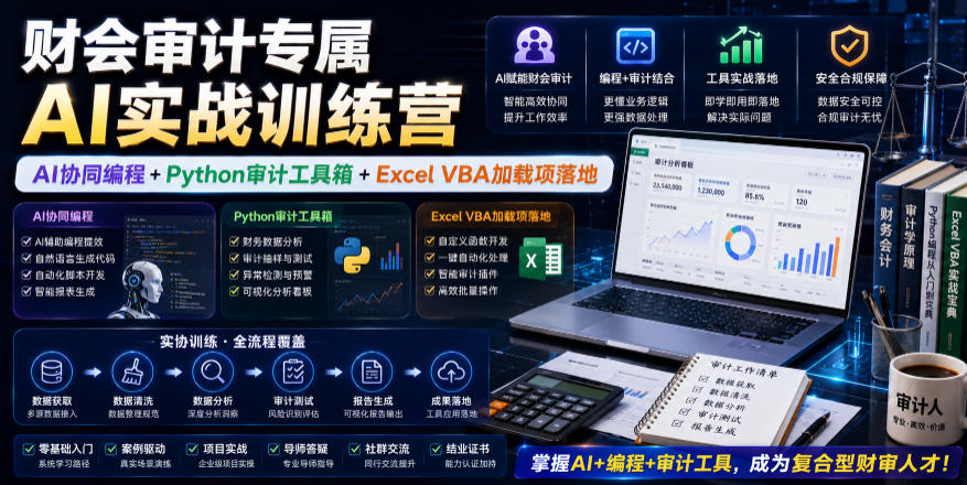 财会审计专属AI实战训练营｜AI协同编程+Python审计工具箱+Excel VBA加载项落地（更新0710）-项目资源库