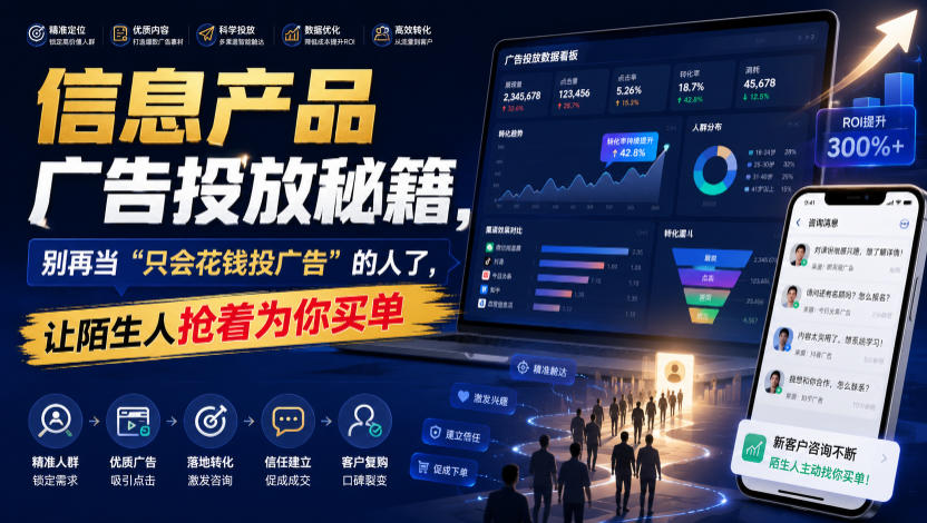 信息产品广告投放秘籍，别再当“只会花钱投广告”的人了，让陌生人抢着为你买单【原创双语字幕】-项目资源库