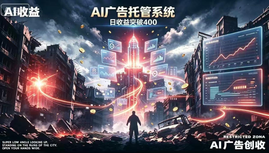 AI智能广告，全自动化运行，单日可达400+，小白新手0基础上手【揭秘】-项目资源库