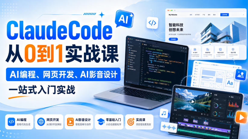 ClaudeCode从0到1实战课，AI编程、网页开发、AI影音设计一站式入门实战-项目资源库