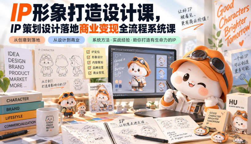 IP形象打造设计课，IP策划设计落地商业变现全流程系统课-项目资源库