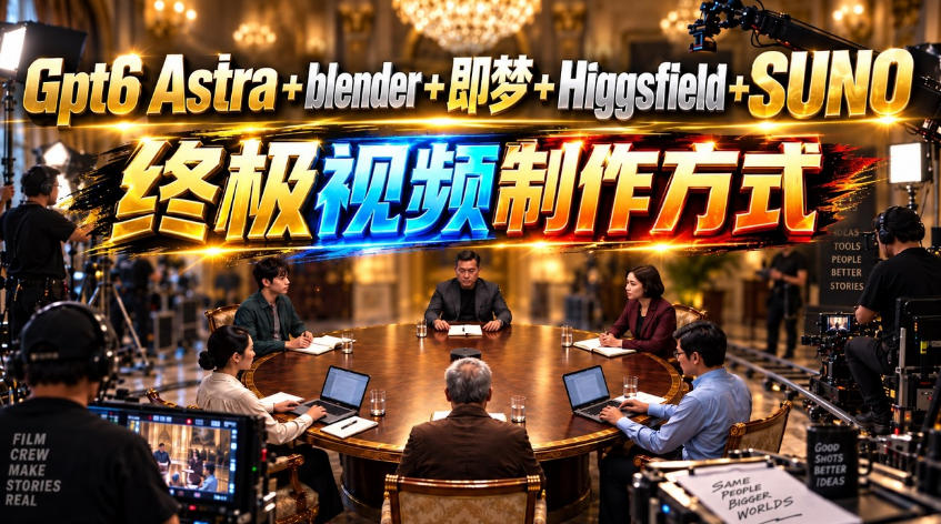 GPT-6 Astra+Blender+即梦+Higgsfield+Suno=终极视频制作方式！-项目资源库