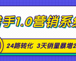 猎手1.0营销系统，从0到1，营销实战课，24路转化秘诀3天销量暴增20倍-项目资源库