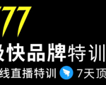 7日极快品牌集训营，在线直播特训：7天顶7年，品牌生存的终极密码-项目资源库