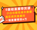 0基础直播带货课：小白也能低成本搭建疯狂卖货直播间：1场直播带货6万-项目资源库