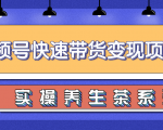 柚子视频号带货实操变现项目，零基础操作养身茶月入10000+-项目资源库