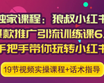 狼叔小红书爆款推广引流训练课6.0,手把手带你玩转小红书-项目资源库