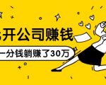 0元开公司赚钱，不花一分钱几天躺赚了30多万，详细操作流程！-项目资源库