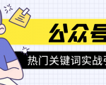 《公众号热门关键词实战引流特训营》5天涨5千精准粉,单独广点通每天赚百元-项目资源库