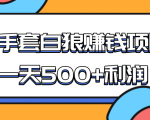 某团队收费项目：空手套白狼，一天500+利润，人人可做-项目资源库