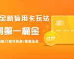 2021全新信用卡玩法:快速提额/0首付买房/套现生财,赚到第一桶金-项目资源库