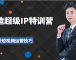 超级IP特训营：表演表达、高效输出优质短视频运营技巧，价值999元-项目资源库