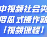抖音中视频社会类玩法，傻瓜式操作就能赚钱【视频课程】-项目资源库