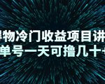 得物冷门收益项目讲解，单号一天可撸几十+-项目资源库