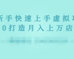 2022年虚拟项目实战指南，新手从0打造月入上万店铺-项目资源库